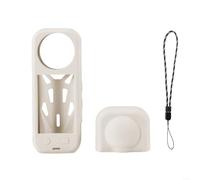 For Insta360 X5 Camera Silicone Case with Ventilation Design to Reduce Heat and Accurate Openings for USB and Microphone (White)