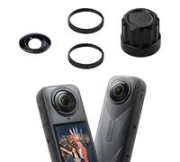 for Insta360 X5 Replacement Lens Kit - Removable Exchangeable Lens Replacement Parts Includes X5 HD Optics Lens, Aluminium Alloy Ring and Replacement Tool (Black, Lens*1)