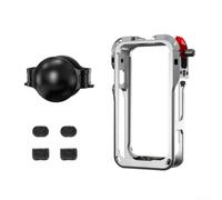 for insta360 X6 Utility Frame with Mic Wind Protection for | Robust aluminum alloy, quick-release knob, silent operation, precise cutouts, for battery access