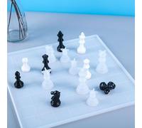 For International Chess Board Silicone Set Craft Your Own Chess Kit with Resin (Large chessboard)