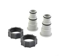 For Intex 4000, 2500, 1500 GPH Filter Pumps Replacement Hose Adapter A with Collar, Converts For Threaded Hose Connections to Clamp Style, Pack of Two