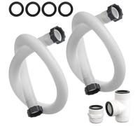 For Intex and For Coleman Pool Hose Adapter Kit with Knob Style Connections for 1.5 Inch Sand Filter Backwash Port and Drain Valve Use