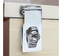for Inward Opening Door Lock Buckle for Drawers, Featuring a Secure Key Locking System and Iron Construction, Built to Provide Protection for Household Storage (4 inches)