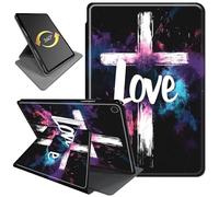 for iPad 10.2 Case (9th/8th/7th Gen, 2021/2020/2019), 360° Rotating Stand Folio Cover with Auto Wake/Sleep, Durable PU Leather Shockproof Protective Case for Women, Boys, Love