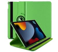 For iPad 10.2 Case 9th/8th/7th Generation (2021/2020/2019) 360 Leather Wallet Rotating Durable Protective Cover with Auto Wake/Sleep (Green)