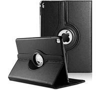 For iPad 10.2 Case 9th/8th/7th Generation (2021/2020/2019) 360 Leather Wallet Rotating Durable Protective Cover with Auto Wake/Sleep (Black)