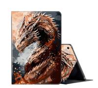 for iPad 10.2 case 9th/8th/7th Generation ipad Case (2021/2020/2019 Model),PU Leather Multi-Angle Fold Stand Flip Smart Cover for Apple iPad 10.2 inch 9/8/7 Gen-Dragon Burst Out of The Ground