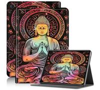 for iPad 10.2 Case for iPad 9th Generation 2021, iPad 8th Gen Case 2020, iPad 7th Gen 2019 Case, PU Leather Stand Folio Tablet Cover with Auto Wake/Sleep for iPad 10.2 Inch, Buddha