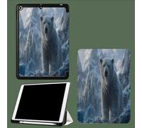 For iPad 10.9 Inch Case iPad 10th Generation Case (2022), Slim Lightweight Smart Shell Stand Cover with Auto Wake/Sleep Polar Bear Rock Wild Animals-Blue