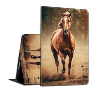 for iPad 10th Generation 10.9 Inch 2022 PU Leather Slim Lightweight Multiple Angles Stand Smart Cover with Auto Wake/Sleep for iPad 10.9 Inch 2022 Tablet,Running Horses