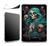 for iPad 10th Generation -10.9 inch (2023/2022 Model) Case, Slim Silicone Lightweight Clear Military-Grade Corners Shock Absorbent Case Soft TPU Cover, Sugar Skull Dead Girl