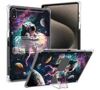 for iPad 10th Generation 2023 Clear Case for iPad 10.9 inch 2022 with Pencil Holder Kickstand Transparent Slim Soft TPU Shockproof Cover for iPad 10th Generation 10.9",Universe Space-Man