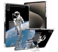 for iPad 10th Generation 2023 Clear Case for iPad 10.9 inch 2022 with Pencil Holder Kickstand Transparent Slim Soft TPU Shockproof Cover for iPad 10th Generation 10.9",Space-Man Universe