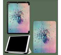 for iPad 10th Generation Case 10.9 Inch, Disintegration Ball Interesting Geometric Design With Pencil Holder Cover for Apple iPad 10th Gen Cases 2022 A2696 A2757 A2777-Green