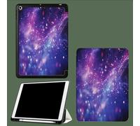 for iPad 10th Generation Case 10.9 Inch, Galaxy Universe Design With Pencil Holder Cover for Apple iPad 10th Gen Cases 2022 A2696 A2757 A2777-Purple