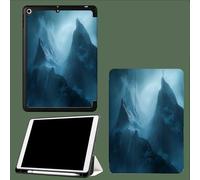 for iPad 10th Generation Case 10.9 Inch, Steep Mountain Mist Design With Pencil Holder Cover for Apple iPad 10th Gen Cases 2022 A2696 A2757 A2777-Blue