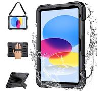 for iPad 10th Generation Case for iPad A16 Case,[Military Grade Dropproof][IP68 Waterproof] with Screen Protector&Stand&Hand Strap,Full Body Shockproof for iPad 2022 Released