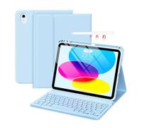 for iPad 10th Generation Case with Keyboard 2022, Keyboard Case for iPad 10.9" inch 10th Gen - Removable BT Wireless Keyboard-Pencil Holder-Tablet Keybaord Case for iPad 10.9"