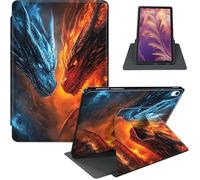 for iPad 11th Generation (A16, 2025) 11" / iPad 10th Gen 10.9" 2022 Case, 360° Rotating PU Leather Stand Cover with Auto Sleep/Wake, Shockproof TPU Backl, Two Dragons Fighting
