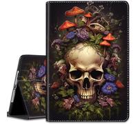 for iPad 9.7 2018/2017 Case, iPad Air 2, iPad Air, Pro 9.7 Case, Adjustable Stand, with Automatic Wake-up/Sleep Function, Suitable for iPad 6th/5th Gen Case, Mushroom Skull