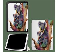 For iPad 9.7 Inch 2017/2018 Smart Case Cover,Ultra Slim Lightweight Stand Case Shell with Soft Back Cover,Auto Sleep&Wake Koala On The Tree Watercolor Animals-White