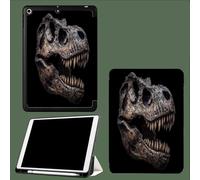 For iPad 9.7 Inch 2017/2018 Smart Case Cover, Ultra Slim Lightweight Stand Case Shell with Soft Back Cover,Auto Sleep&Wake Tyrannosaurus Rex Skull Education Skull-Black