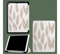 For iPad 9.7 Inch 2017/2018 Smart Case Cover, Ultra Slim Lightweight Stand Case Shell with Soft Back Cover,Auto Sleep&Wake Tropical Palm Leaves Plants Aesthetics-White