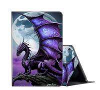 for iPad 9.7 inch Case 6th/5th Generation ipad Case,Adjustable Folio Stand Leather Smart Cover with Auto Wake/Sleep for 2018/2017 iPad Pro 9.7" & ipad air 1/2-Arcient Dragon Purple