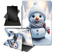 for iPad 9.7 Inch Case for iPad 6th/5th Generation Case 2018 2017(Model: A1893 A1954 A1822 A1823),360 Degree Rotating Stand Smart Protective Cover Case for iPad 9.7 2018/2017,Winter Christmas Snowman