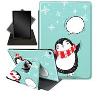 for iPad 9.7 Inch Case for iPad 6th/5th Generation Case 2018 2017(Model: A1893 A1954 A1822 A1823),360 Degree Rotating Stand Smart Protective Cover Case for iPad 9.7 2018/2017,Cute Snowman