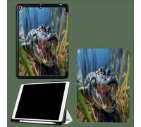 for iPad 9th/8th/7th 10.2 inch Generation Case for Kids Girls Teen Boys Women, Swamp Animals Design Covers Slim Stand Folio Smart Weeds Crocodiles
