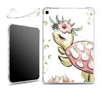 for iPad 9th/8th/7th Generation 10.2 inch 2021/2020/2019 Case, Slim Silicone Lightweight Clear Military-Grade Corners Shock Absorbent Case Soft TPU Cover, Pink Turtle