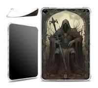 for iPad 9th/8th/7th Generation 10.2 inch 2021/2020/2019 Case, Slim Silicone Lightweight Clear Military-Grade Corners Shock Absorbent Case Soft TPU Cover, The Death