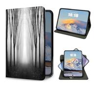 for iPad 9th/8th/7th Generation 10.2 Inch Case 2021/2020/2019 Fog Forest Design Slim PU Leather 360 Degree Rotating Multiple Viewing Angles Folio Kickstand Smart Shell Cover with Auto Wake/Sleep