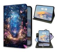 for iPad 9th/8th/7th Generation 10.2 Inch Case 2021/2020/2019 Forest Castle House Design Slim PU Leather 360 Degree Rotating Multiple Viewing Angles Kickstand Smart Shell Cover with Auto Wake/Sleep