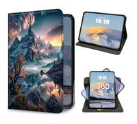 for iPad 9th/8th/7th Generation 10.2 Inch Case 2021/2020/2019 Mountain Design Slim PU Leather 360 Degree Rotating Multiple Viewing Angles Folio Kickstand Smart Shell Cover with Auto Wake/Sleep