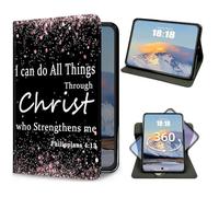 for iPad 9th/8th/7th Generation 10.2 Inch Case 2021/2020/2019 Philippians 4-13 Design Slim PU Leather 360 Degree Rotating Multiple Viewing Angles Folio Kickstand Smart Shell Cover with Auto Wake/Sleep