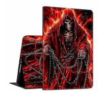 for iPad 9th/8th/7th Generation 10.2 Inch Case 2021/2020/2019 PU Leather Slim Folio Lightweight Multiple Viewing Angles Smart Cover with Auto Wake/Sleep, Fire Human Bone