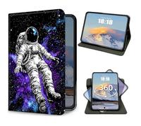 for iPad 9th/8th/7th Generation 10.2 Inch Case 2021/2020/2019 Space Man Art Design Slim PU Leather 360 Degree Rotating Multiple Viewing Angles Folio Kickstand Smart Shell Cover with Auto Wake/Sleep