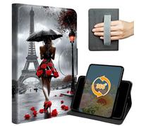 for iPad 9th/8th/7th Generation Case 10.2 inch (2021/2020/2019) & iPad Air 3 (10.5") 2019/iPad Pro 10.5 2017 Slim PU Leather 360° Rotating Stand Cover with Hand Strap Auto Wake/Sleep, Iron Tower Girls