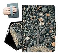 for iPad 9th/8th/7th Generation Case 10.2 Inch, for iPad Air 3rd Generation Case 10.5-inch, for iPad Pro 10.5 Inch Cases,with Hand Straps and Auto Wake/Sleep Smart Cover,Floral Flowers Garden