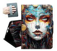 for iPad 9th/8th/7th Generation Case 10.2 Inch, for iPad Air 3rd Generation Case 10.5-inch, for iPad Pro 10.5 Inch Cases,with Hand Straps and Auto Wake/Sleep Smart Cover,Watercolors Woman