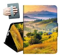 for iPad 9th/8th/7th Generation Case 10.2 Inch, for iPad Air 3rd Generation Case 10.5-inch, for iPad Pro 10.5 Inch Cases,with Hand Straps and Auto Wake/Sleep Smart Cover,Nature Landscape