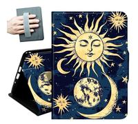for iPad 9th/8th/7th Generation Case 10.2 Inch, for iPad Air 3rd Generation Case 10.5-inch, for iPad Pro 10.5 Inch Cases,with Hand Straps and Auto Wake/Sleep Smart Cover,Gold Stars and Moon