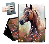 for iPad 9th/8th/7th Generation Case 10.2 Inch, for iPad Air 3rd Generation Case 10.5-inch, for iPad Pro 10.5 Inch Cases,with Hand Straps and Auto Wake/Sleep Smart Cover,Garden Horse