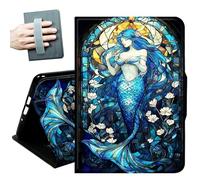 for iPad 9th/8th/7th Generation Case 10.2 Inch, for iPad Air 3rd Generation Case 10.5-inch, for iPad Pro 10.5 Inch Cases,with Hand Straps and Auto Wake/Sleep Smart Cover,Woman and Flowers