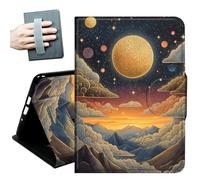 for iPad 9th/8th/7th Generation Case 10.2 Inch, for iPad Air 3rd Generation Case 10.5-inch, for iPad Pro 10.5 Inch Cases,with Hand Straps and Auto Wake/Sleep Smart Cover,Gold Clouds and Sun