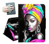 for iPad 9th/8th/7th Generation Case 10.2 Inch, for iPad Air 3rd Generation Case 10.5-inch, for iPad Pro 10.5 Inch Cases,with Hand Straps and Auto Wake/Sleep Smart Cover,African Woman