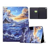 for iPad 9th/8th/7th Generation Case, ipad Cover 10.2 Inch 2021/2020/2019, PU Leather Protective Smart Cover for iPad 9th/8th/7th Gen 10.2 inch Case with Auto Wake/Sleep,Mountain Waves