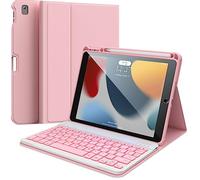 for iPad 9th Generation Case with Keyboard,Magic Magnetic Keyboard Case for iPad 10.2 9th/8th/7th Gen & Air 3,Pro 10.5, Multi-Touch Trackpad - Backlit - Floating Cantilever Stand (Pink for ipad 10.2)